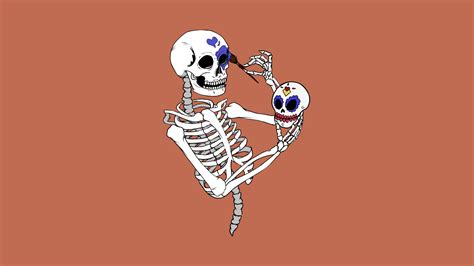 cute skeleton pictures|skeleton cute laptop background.